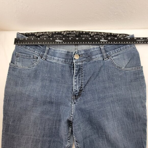 Riders by Lee Jeans Women's 18W Long Blue 5 Pocket Mid Rise Boot Cut Stretch - Picture 7 of 13